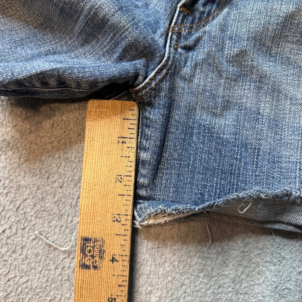 Vintage Levi's 545 Jean Shorts Womens 8 Medium Blue Low Boot Cut Raw Hem Cut Off